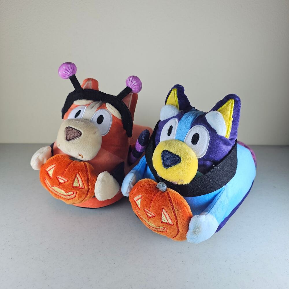 New Ground Up Size 11/12 Halloween Costume Bluey Slip on Slippers Bluey Bingo‎